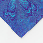 Bohemian Tranquil Blue Star Flower Cosy Fleece Deken (Hoek)