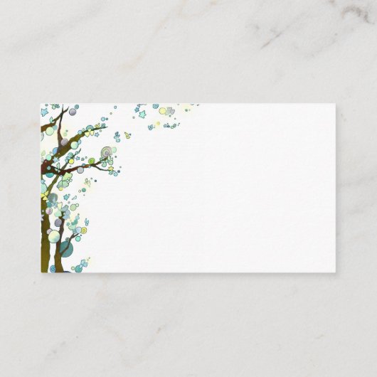 Bohemian Trees Wedding Website Informatiekaartje (Achterkant)