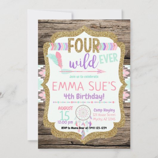 Bohemian Tribal Drocatcher Four Ever Wild Kaart (Voorkant)