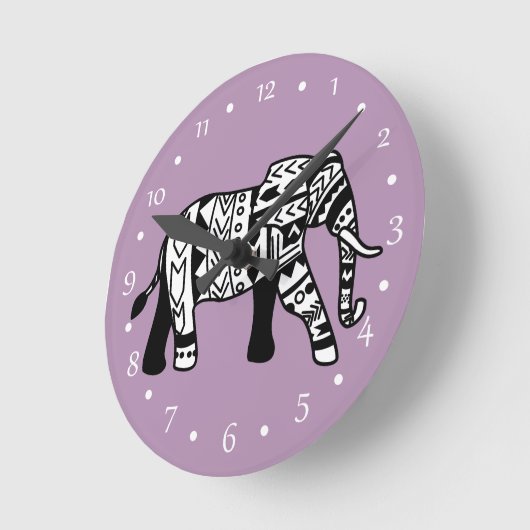 Bohemian Tribal Elephant Ronde Klok (Hoek)