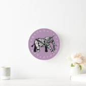 Bohemian Tribal Elephant Ronde Klok (Huis)