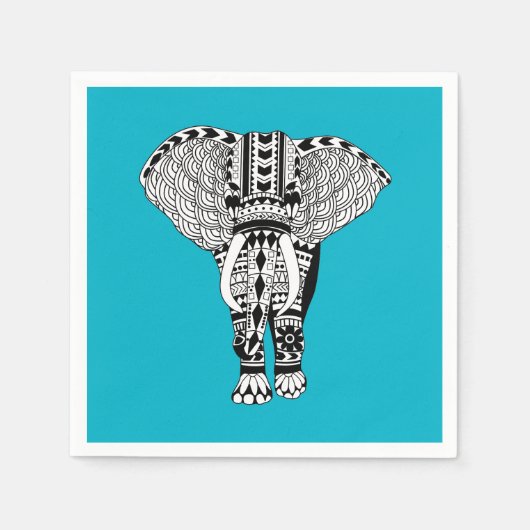 Bohemian Tribal Elephant Servet (Voorkant)