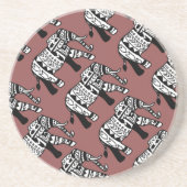 Bohemian Tribal Elephant Zandsteen Onderzetter (Voorkant)