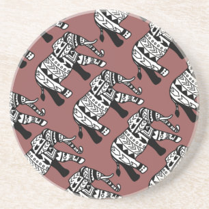 Bohemian Tribal Elephant Zandsteen Onderzetter