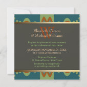 Bohemian Tribal Monogram Weddenschap Kaart (Achterkant)