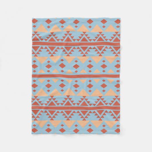 Bohemian Tribal Triangle Fleece Blanket (Voorkant)