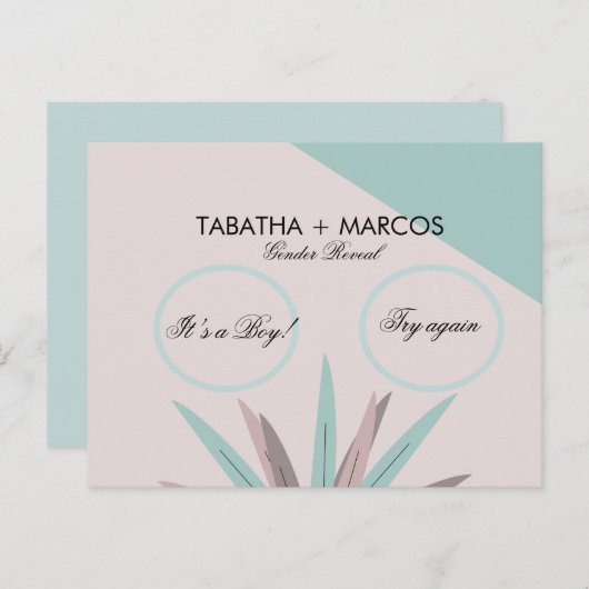 BOHEMIAN Tribale Baby Geslacht Scratch Kaarten (Voorkant / Achterkant)