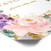 Bohemian Tropical Floral Greenery Wedding Favors Poster (Hoek)