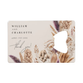 Bohemian Tropical Flowers Foto Weddenschap Favors Creditkaart Flessenopener