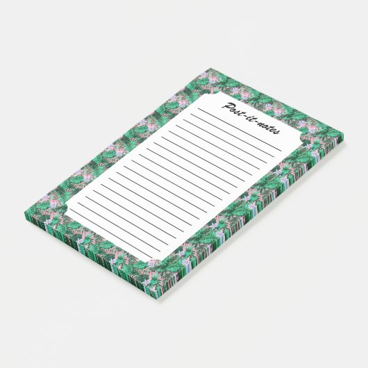 Bohemian Tropical Summer Floral Palm Leaves Post-it® Notes (Schuin)