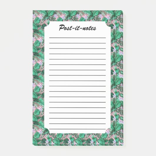 Bohemian Tropical Summer Floral Palm Leaves Post-it® Notes (Voorkant)