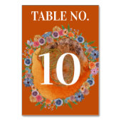 Bohemian Tuin Sinaasappel Boho Wildflower Bruiloft Kaart (Voorkant)