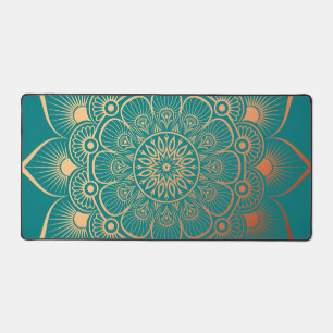 Bohemian Turquoise Peach Mandala Bureaumat