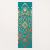 Bohemian Turquoise Perzik Mandala Yoga Mat (Voorkant)