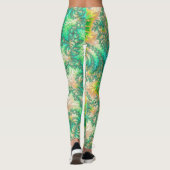 Bohemian Vibrant Trippy Fractal Abstracte Spiraal Leggings (Achterkant)