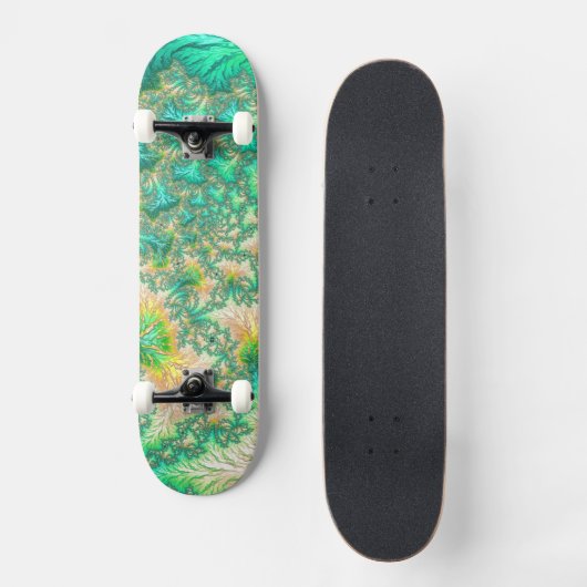 Bohemian Vibrant Trippy Fractal Abstracte Spiraal Persoonlijk Skateboard (Voorkant)