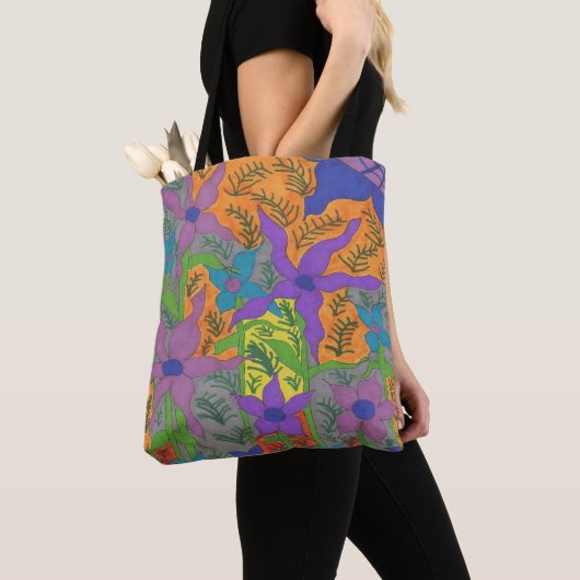 Bohemian Violet Garden Tote Bag (Dichtbij)