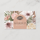 Bohemian Watercolor Boho Floral Beauty Makeup Spa Visitekaartje (Voorkant)