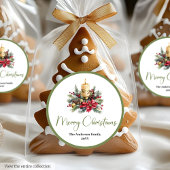 Bohemian Watercolor Rustic Xmas Gift Sticker