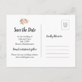 Bohemian Waterverf Flowers Elegant Save the Date Aankondigingskaart (Achterkant)