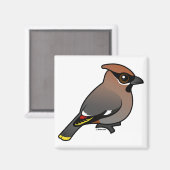 Bohemian Waxwing Magneet (Voorkant / Achterkant)