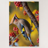 Bohemian Waxwing puzzel (Verticaal)