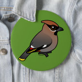 Bohemian Waxwing Ronde Button 6,0 Cm (In situ)
