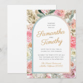 Bohemian Wedding Invitation Save The Date (Voorkant / Achterkant)