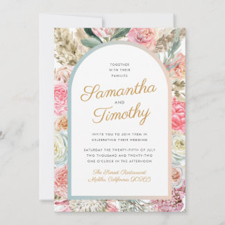 Bohemian Wedding Invitation Save The Date