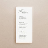 Bohemian Wedding Menu met gastnaam en script