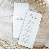 Bohemian Wedding Menu met gastnaam en script
