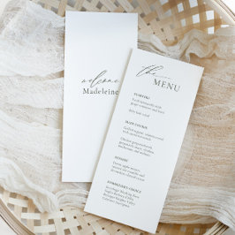 Bohemian Wedding Menu met gastnaam en script