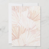 Bohemian Wedding Pampas Grass Boho ThéFloral Kaart (Achterkant)