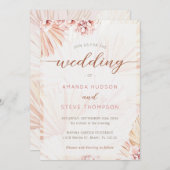 Bohemian Wedding Pampas Grass Boho ThéFloral Kaart (Voorkant / Achterkant)