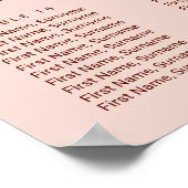 Bohemian Wedding vindt je stoel Elegant Terracotta Poster (Hoek)