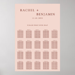 Bohemian Wedding vindt je stoel Elegant Terracotta Poster