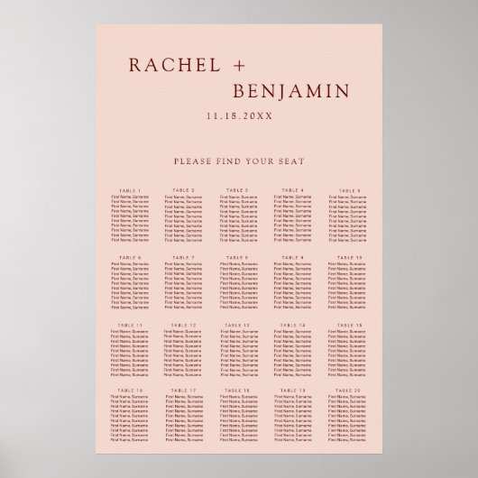 Bohemian Wedding vindt je stoel Elegant Terracotta Poster (Voorkant)