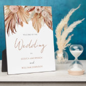 Bohemian Wedding Welcome Entrance Sign Plaque Fotoplaat (Zijkant)