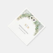 Bohemian weelderige groen boog zomer tuin goud servet (Hoek)