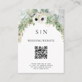 Bohemian weelderige groen boog zomer tuin informatiekaartje