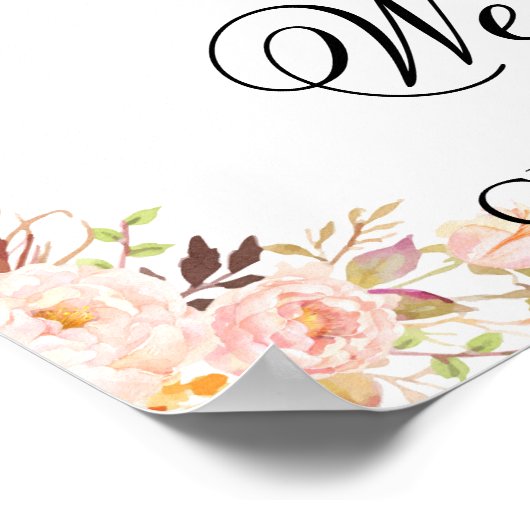 Bohemian Welcome to Our Wedding Poster Sign (Hoek)