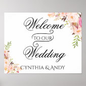 Bohemian Welcome to Our Wedding Poster Sign (Voorkant)