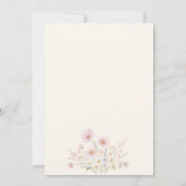 Bohemian Whimsical  Wildflowers  Wedding Kaart (Achterkant)