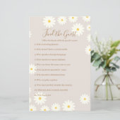 Bohemian White Daisy Floral vind de gast (Staand voorkant)
