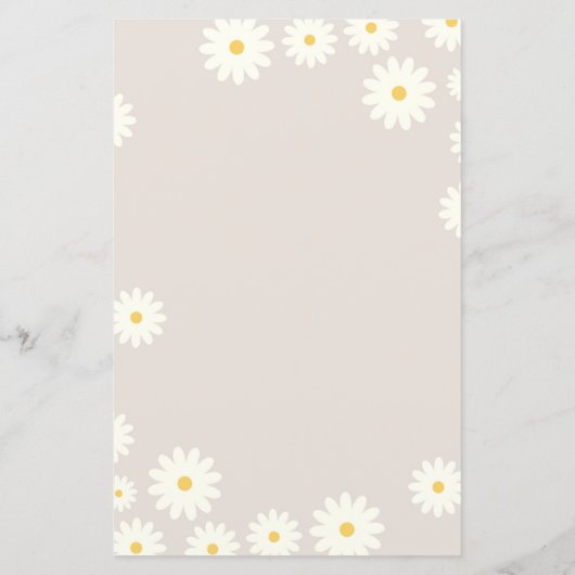 Bohemian White Daisy Floral vind de gast (Achterkant)