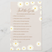 Bohemian White Daisy Floral vind de gast (Voorkant)