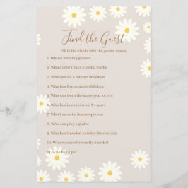 Bohemian White Daisy Floral vind de gast