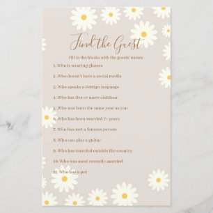 Bohemian White Daisy Floral vind de gast
