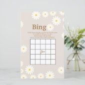 Bohemian White Daisy Waterverf Bingo Game (Staand voorkant)