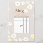 Bohemian White Daisy Waterverf Bingo Game (Voorkant)